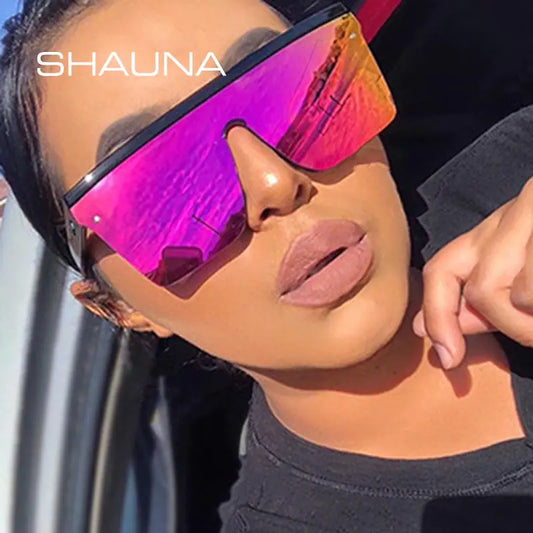 SHAUNA Flat Top Classic Square Sunglasses