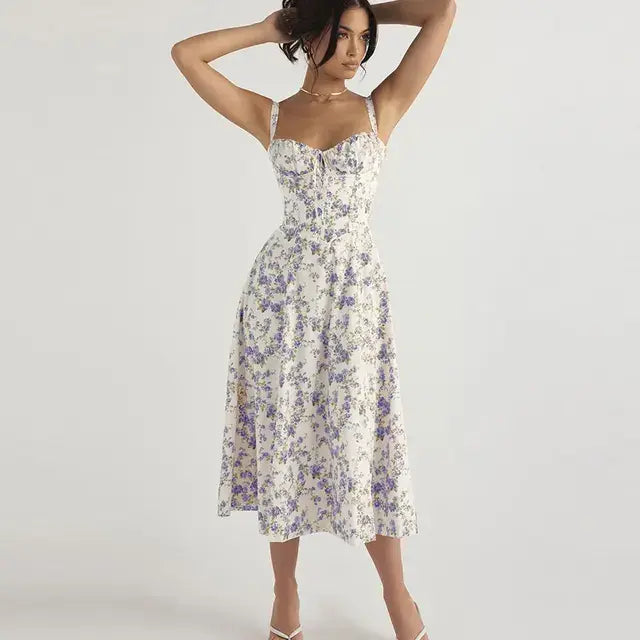 Summer Floral  A-line Dress